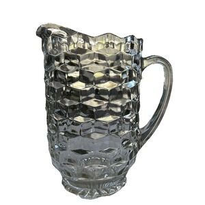 Fostoria American‎ Pattern Glass Company Clear 8 1/2" Tall Pitcher